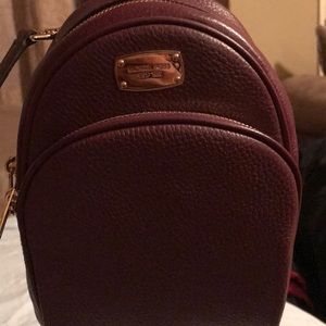 Michael Kors XS Back Pack Abbey Leather Plum